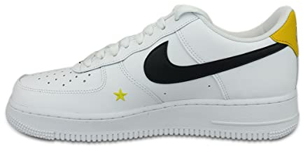 Nike Air Force 1 07 LV8 2 Unisex - White Black Dark Sulfur - 41 EU