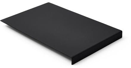 Eglooh - Adamantis - Mauspad Echtes Leder Schwarz - cm 20 x 32 - Mousepad für Schreibtisch und Büro - Struktur aus Stahl mit Kantenschutz - rutschfeste Böden - In Italien hergestellt