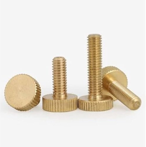 2-5 Teile/LOS M3 M4 M5 M6 * 4/5/6/8/10/12/16/20/25 gerändelt Messing Flach Kopf Hand Anziehen Rändelschrauben(M5X25 2PCS-01)