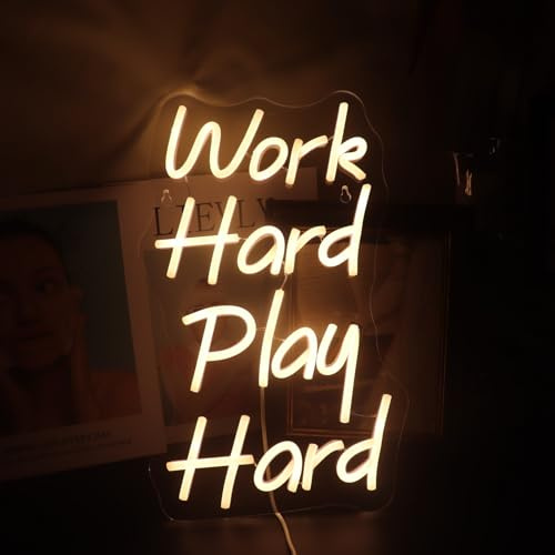 QiaoFei LED-Neonschild mit hartem Spiel, rosa Wort/Buchstaben, USB-betriebene Neonlichter für Mädchenzimmer, Heimdekoration, Wanddekoration, Geburtstag/Hochzeit, Party, Fenster, Wohnzimmer,