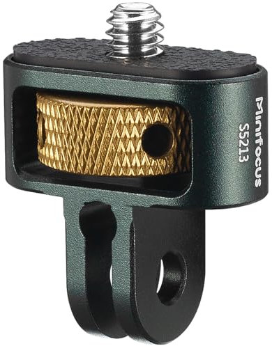 1/4 Adapter Schraubenkopf Kamerahalterung, Kamerastativhalterung für Gopro Adapter, CNC Aluminium Konvertierungsadapter für GoPro Hero, DJI, Insta360, Sjcam Action Kameras Zubehör