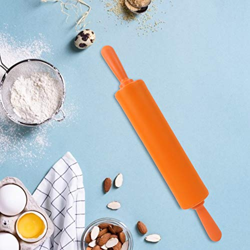 aqxreight Colorato Mattarello in Silicone Ristorante Strumento per Arrotolare la Pasta per Biscotti di Pane Fatto in Casa per la Cottura (Orange)
