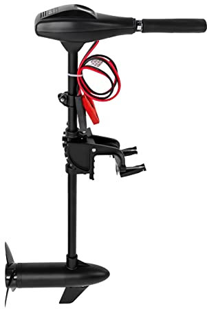 Außenborder Elektro 12 Volt, Bootsmotor Elektro mit 5 Vorwärts und 2 Rückwärtsgängen, Elektroaussenborder Einziehbar 58lbs 552W, Außenbordermotoren für Boote Schlauchboot