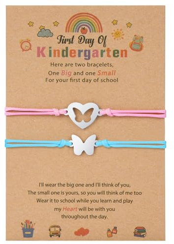 AUAUY Schulkind Armband, Mädchen Junge, Mutter Tochter | Schulkind Armband, Geschenke zur Einschulung, Schulkind Geschenk, für Erster Schultag Schultüte Füllung, Schulanfang Armband
