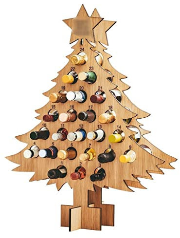 wine rackWine Racks/Wine Organizer Stand Christmas Tree Holder Wine Bottle Rack Countdown Calendar Xmas Wine Stand Home Decor Wine Storage Shelf (Color : Grey)