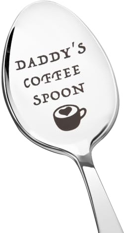 Dad Daddy Birthday Gifts for Father Dad Gift for Papa Dad Birthday Christmas Gifts for Daddy Step Dad Retirement Gift for Step Dad Birthday Presents for Dad Coffee Lover Gifts for Daddys Coffee Spoon