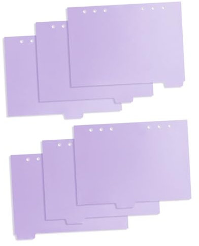 TEHAUX 6stücke Notebook Trennblätter Pp Registerkarten Einlagen Für Ordner Notizbuch Dokumente Organisation