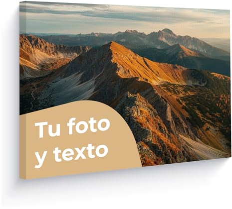 Cimpress Cuadro en Lienzo Personalizado con Foto, Texto o Logotipo, 30 × 40 cm, Decoración de Pared para Hogar u Oficina, Regalo Fotográfico Personalizado para Familia y Amigos