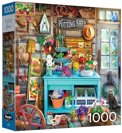 RoseArt - Hobby Haven - The Potting Shed - 1000 Piece Jigsaw Puzzle for Adults