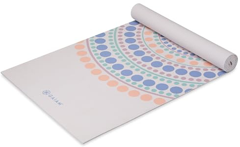Gaiam Yogamatte – Premium-Aufdruck, extra dick, rutschfeste Trainings- und Fitnessmatte für alle Arten von Yoga, Pilates und Bodentraining (L x B x T): 172 x 61 x 6 mm
