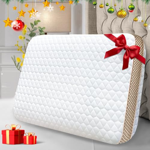 Sofslee Memory Foam Pillows Standard Size 23.6 x 15.7x 5.1, Medium Firm Pillow for Sleeping, Orthopedic Bed Pillow for All Sleepers, Ventilated Gel Foam Pillow with Washable Cover