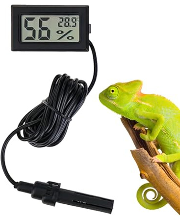 Moniteur D'humidité Et De Température – Thermomètre Pour Réservoir De Reptiles, Hygromètre Pour Poulailler | Tracker Environnemental Sans Fil, Unité D'écran Facile À Lire, Outil De Mesure Fiable, Idéa