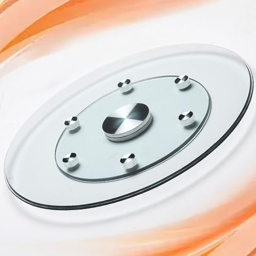 GSKFXJ 80 100cm Plateau De Service Rotatif Lazy Susan Assiette De Service en Verre Trempé Grande Plateau Tournant De Table pour Table À Manger(30in/75cm)