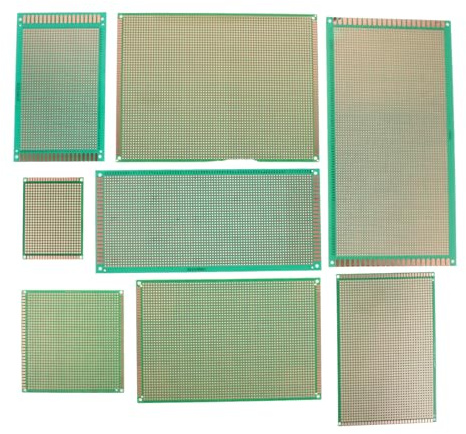 UTHCLO 8pcs Module for Pcb Single Sided Fiberglass Pcb Breadboard DIY Enthusiasts Perforated Board Design Solderable Precision Craftsmanship Electronics Development Multi-color