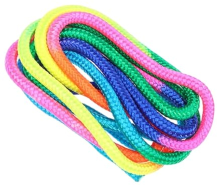QSTDGVPW Cuerda para Gimnasia Rítmica para Saltos Rítmicos Coordinación Corporal Deportes de Competición y Actividades Artísticas Fabricada en Nylon, Multicolor