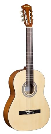 CASCHA 4/4 Konzertgitarre inkl. 3 farbigen Plektren I Hochwertige Gitarre für Anfänger und Kinder ab 10 Jahren I Akustik Gitarre mit Gig Bag ideal zum Gitarre lernen I Perfekte Größe 4/4