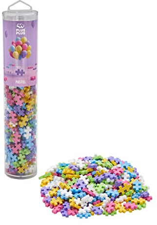 Plus Plus 300.4187 Building Blocks Toy-240 pc Costruzione per Bambini, risorse Creative di apprendimento e Gioco STEM per casa e Viaggio-Giocattoli per Ragazze e Ragazzi età 5 Plus 240, Mix Pastello,