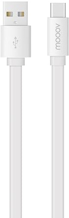 Mooov 732058 Cavo Piatto USB Tipo C, 1 M, Bianco