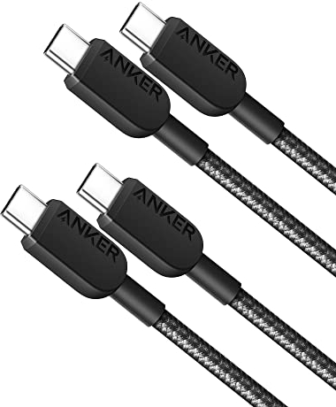 Anker USB C to USB C Charger Cable (3 ft, 2 Pack), 60W USB 2.0 Type C Cable, Fast Charging Power for iPhone 16/15 Series, Galaxy S22, iPad Pro 2021, iPad Mini 6, iPad Air 4, MacBook Pro 2020 and More