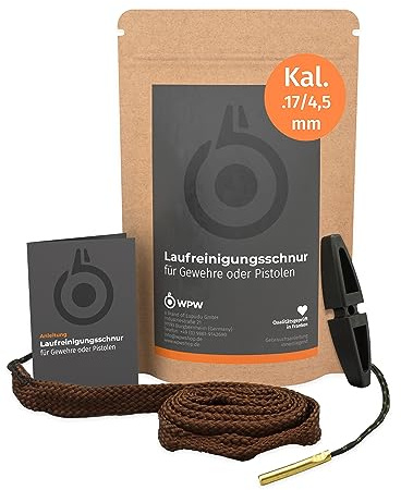 WPW Laufreinigungsschnur für Gewehre als Waffenreinigungsset & Laufreiniger, Kaliber 17/223 / 5,56mm / 243 / 6mm / 264/6,5mm / 270 / 7mm / 7,62mm / 308/30-06 / 8mm / 9mm / 9,3mm / 338/458