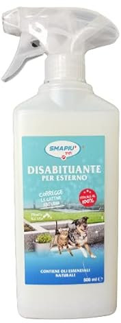 SMAPIU' Disabituante Spray per Cani e Gatti da Esterno Repellente dissuasore Naturale Anti pipì Pronto all'Uso 500 ml