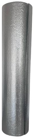 Film isolant thermique - Double film à bulles en aluminium - Isolation réfléchissante - Protection contre le froid - Conservation de la chaleur - Pour sols, fenêtres, toits, garages (‎1,2 m x 5 m)