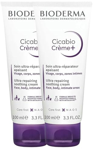 CICABIO Crème + | Crème réparatrice et apaisante | Action anti-grattage | Restaure l'épiderme | Fabriqué en France |Lot de 2 x 100ml