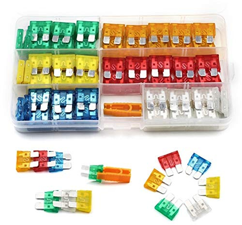 Schützende Verdrahtung TMP1105 120 Teile/Satz 5 A 10 A 15 A 20 A 25 A 30 A Standard-Kfz-Mittelgroße Flachsicherung Fahrzeug-Stromkreisverbinder mit Clip-Halter-Kits