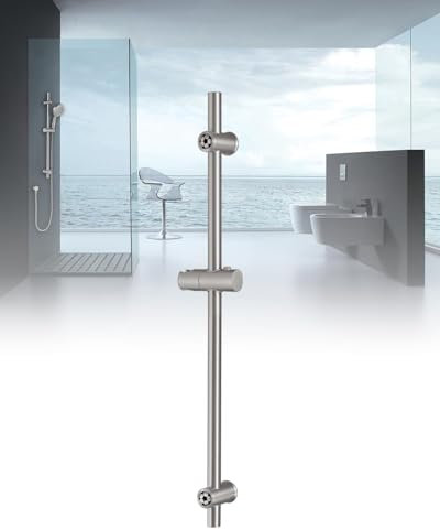 Vanbus Duschstange aus Metall, Nickel, 76,2 cm, mit verstellbarer Handbrause, Halterung für Badezimmer, Wandhalterung, SUS 304 Edelstahl