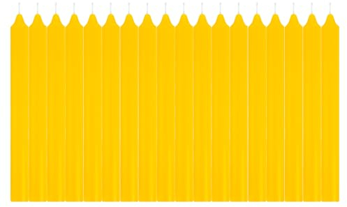 H HANSEL HOME Velas Cilíndricas de Citronela para Mesa 20x2 cm - Antimosquitos Natural, Perfumadas, Duración 9 Horas, Pack de 18 Velas