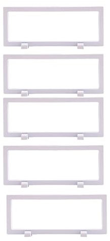 3D-Schweberahmen 5 Stück 3D Floating Display Show Case Rechteck Hängerahmen for Medaillon Münze Schmuck Pin(Color:White)
