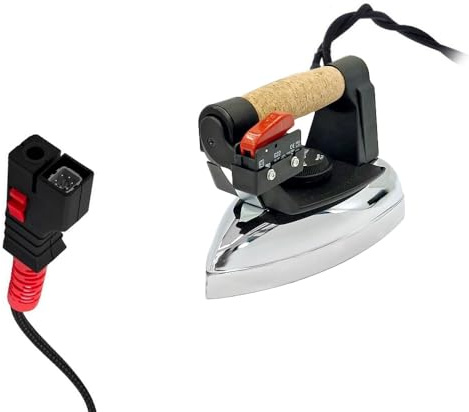 Eolo Fer à repasser électrique à vapeur professionnel satiné avec protection vapeur 1,55 kg Prise pour GV/LP