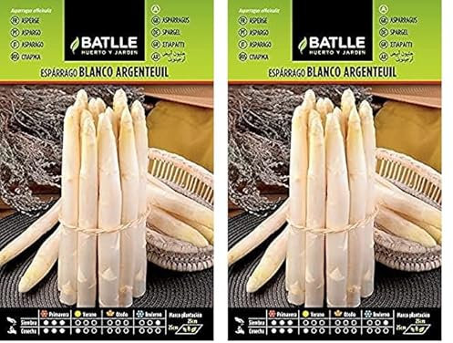 Battle - Semi Ortaggi Asparagi Bianchi Argenteuil (120-180 Semi) (Confezione da 2)