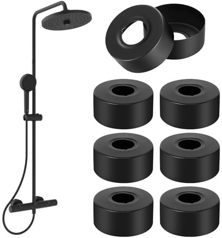 NCCHDZSW Set of 8 Cover Rosette Stainless Steel 66 x 25 x 30 mm Heating Pipe Rosette Shower Fitting Decorative Pipe Covers for Shower Faucet Decoration Kitchen Decoration