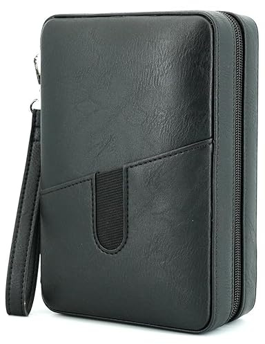 Humidor aus Zedernholz, Kapazität: 6 Stück, tragbarer Reise-Humidorkoffer mit Luftbefeuchter (schwarz)