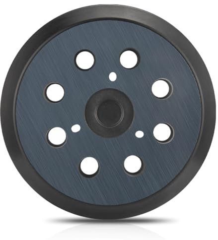 BESPOTCL 125 mm Schleifteller, 1 Stück 8 Loch Klett-Schleifteller Ersatzpad kompatibel mit Makita Exzenterschleifer BO5010 BO5030K BO5031K BO5041K, Ersatzteile 743081-8/743051-7