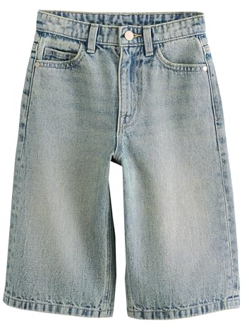 NEXT Jungen Standard Extralange Denimshorts-Jort aus 100% Baumwolle Blau getönt 134