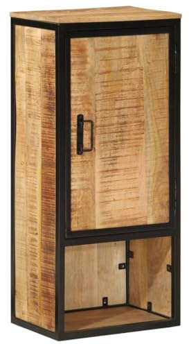 LLEZKBR Möbelset – badrumsmöbler set-badrumsskåp 40 x 27 x 90 cm massivt trä mango och järn