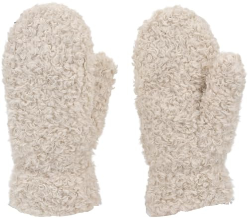 styleBREAKER Damen Fäustlinge Teddyfell Fleece | Elastische Passform für 16-21 cm Handumfang, 25 cm Gesamtlänge, 9 cm Daumenlänge, Gummizug, ohne Finger.