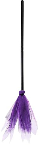 Otbushit halloween dekorationer kvast, halloween häxa kvast, lila 80 cm | Lätt plast, lämplig för barn, perfekt för halloween-fester