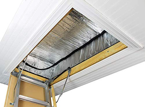 Premium energiesparende Dachbodentürisolierung, Treppenabdeckung, Treppenleiteröffnung, Dachbodenzelt mit leicht zugänglichem Reißverschluss, 63,5 x 137,2 x 27,9 cm