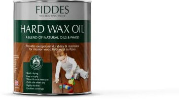 Fiddes Hard Wax Oil Internal Natural Wood Flooring Worktops - Light Oak - 1Litre