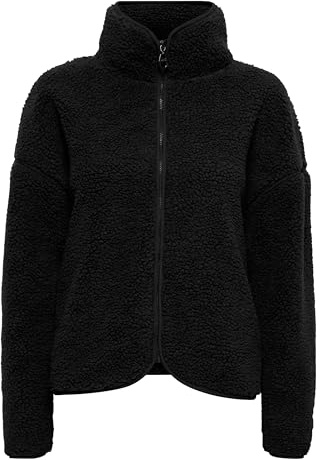 OXMO OXTonje Damen Sweatjacke Cardigan, L, Black (194007)