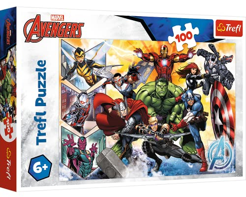 Trefl Puzzle - Disney Marvel The Avengers 100 Teile Kraft Der Avengers Für Kinder Ab 5 Jahren