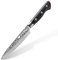 FINDKING Couteau d'Office en Acier Damas 5 Pouces, Petit Couteau Utilitaire de Cuisine Multifonction, Couteau à Fruits Tranchant, Portable pour Pique-nique, Voyage ou Utilisation en Bar (Série Raven)
