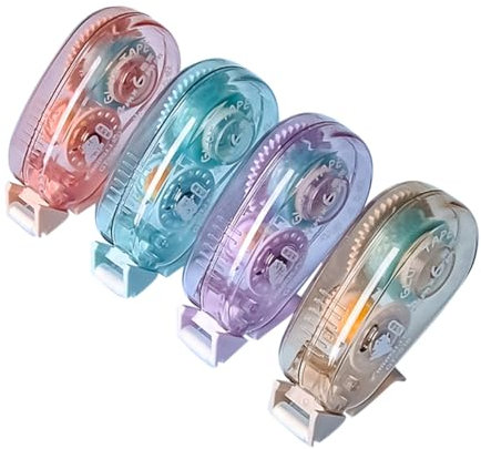 SHINEOFI 4stücke Doppelseitiges Nano Klebeband Ablösbar Wiederverwendbar Für Scrapbooking Tagebuch Notizen Handwerk Projekte Mit Roller Dispenser Körperform