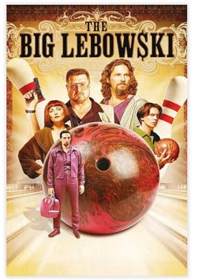 biegzc Filmposter The Big Lebowski (1998), Leinwand-Poster, Schlafzimmerdekoration, Landschaft, Büro, Raumdekoration, Geschenk, 20 x 30 cm