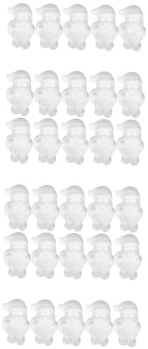 Lurrose 36 Stück Vorschulerziehung Kunsthandwerk Weihnachtsmann Mini Figur Weihnachtskuchenfigur Schneemann Ornament Miniatur Tierfiguren Krippen Ornamente Für Kinder Figuren Für