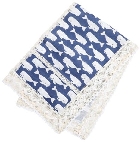 Cubierta Protectora del Horno Microondas de Lino, Azul Marino | Bolsillos de Almacenamiento, Diseño Ligero para Uso Doméstico, Decoración para Mesa Año