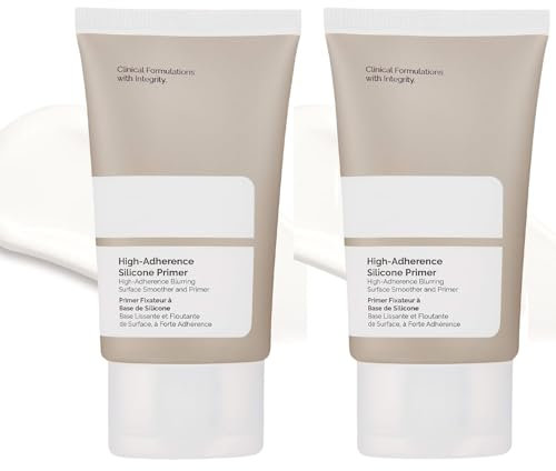 Hydrating Silicone Primer for Dry Skin - High-Adherence Silicone Primer Pore Minimizer, Matte Finish, Long-Lasting & Lightweight Makeup Base, 1 oz/30 mL(2pcs)